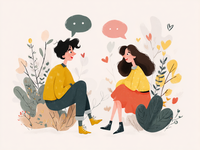 Happy couple showing connection and healthy relationship