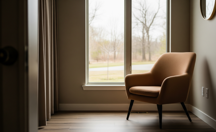 Professional and welcoming therapy office environment symbolizing growth and balance